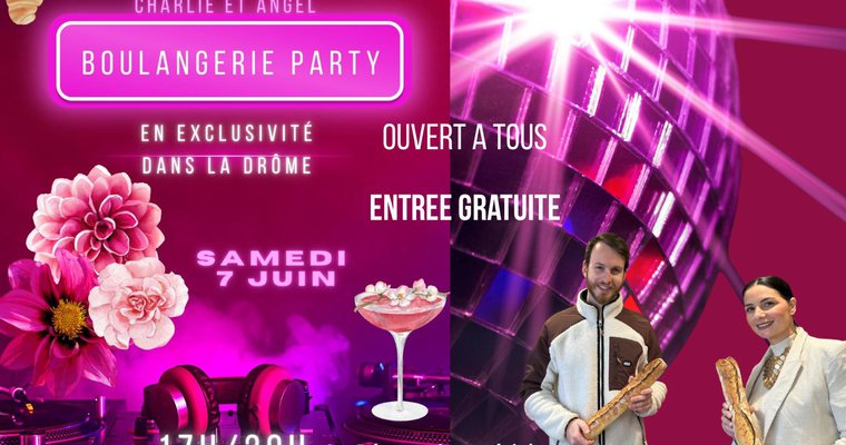 Boulangerie Party - Affiche 2 - Le Fournil de Charlie et Angel_Saint-Donat-sur-l'Herbasse   Légende