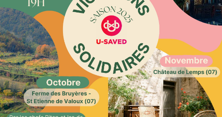 Vignerons solidaires -affiche- L'Auberge Monnet_La Roche-de-Glun