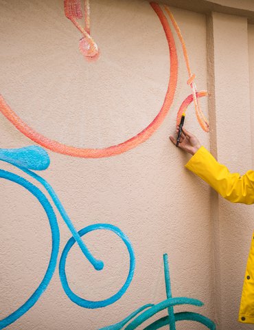 Fresque Géante avec les centres de loisirs - Tournon "Dites Oui à l'été"
